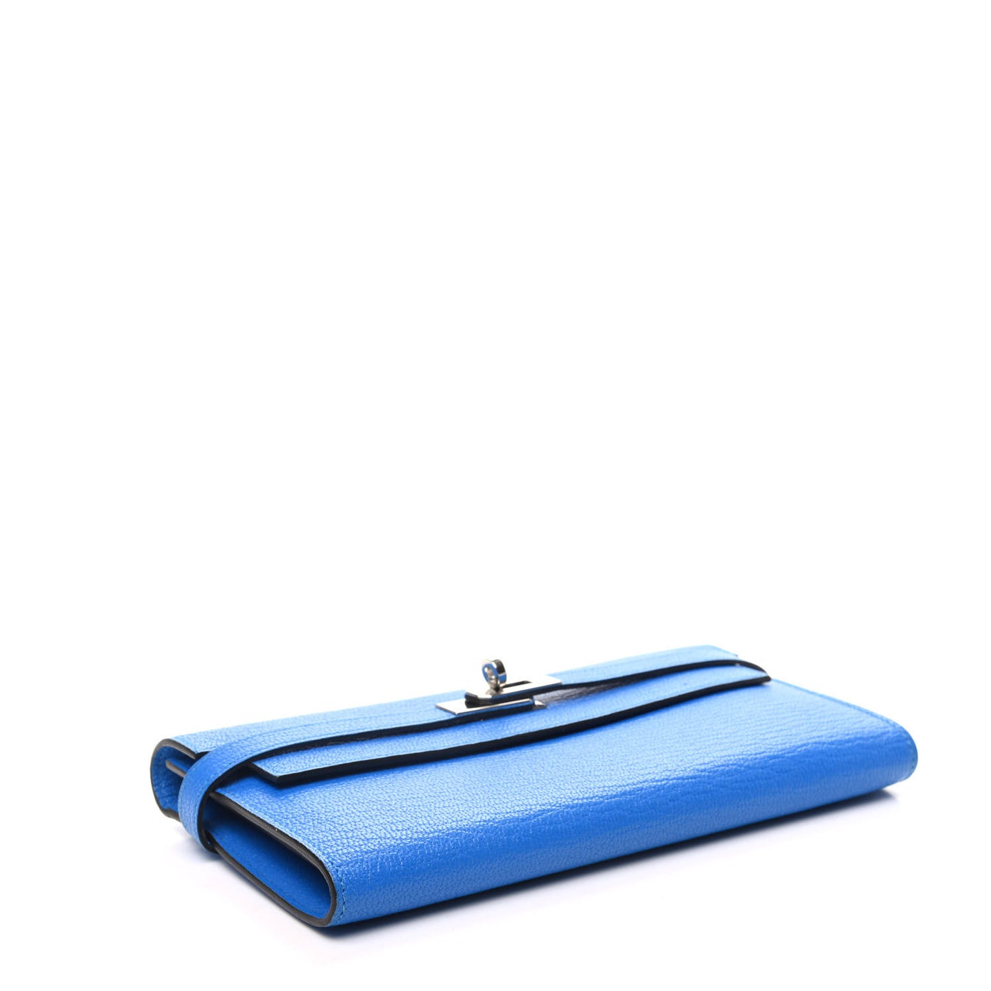 Chevre Mysore Kelly Longue Wallet Bleu Hydra