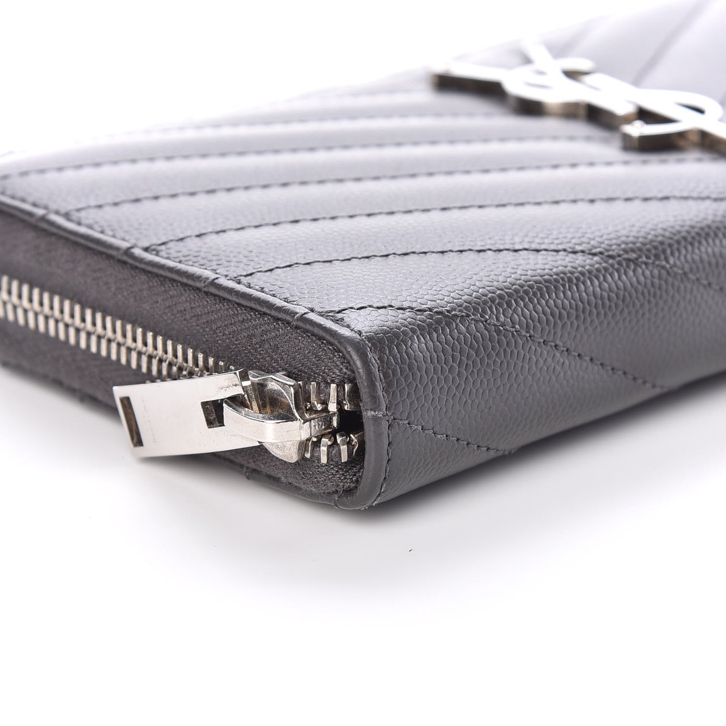 Grain De Poudre Matelasse Chevron Monogram Zip Around Wallet Earth
