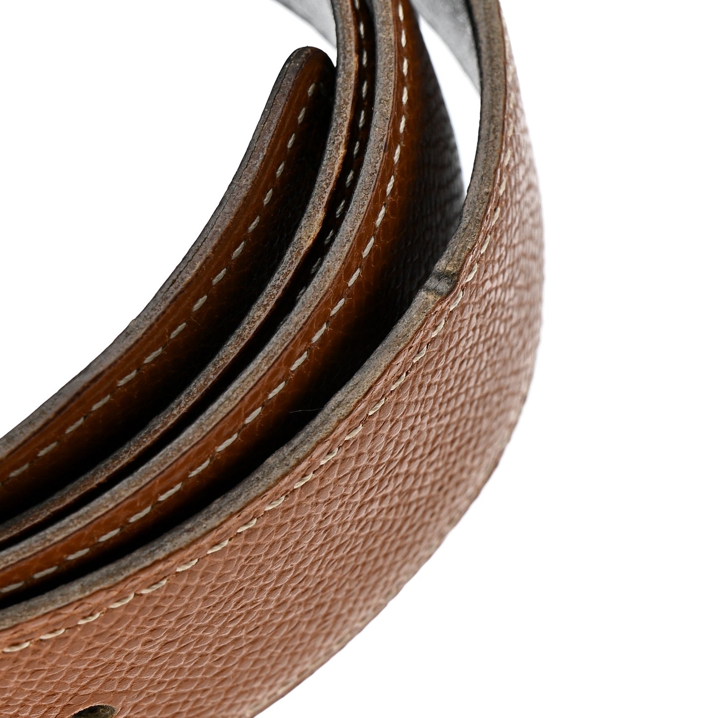 Box Epsom 32mm H Belt Strap 80 32 Black Gold