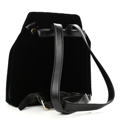 Saint Laurent Velvet Matelasse Vicky Backpack Black 3 of 14