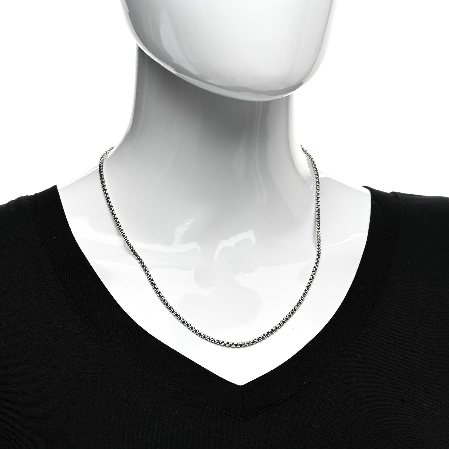 David Yurman Sterling Silver 2.7mm Small Box Chain Necklace 20" 2 of 4