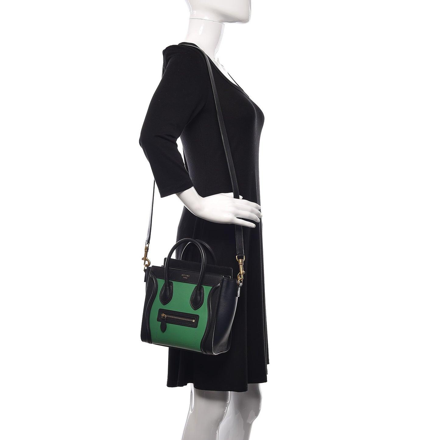 Smooth Calfskin Nano Bi-Color Luggage Grass