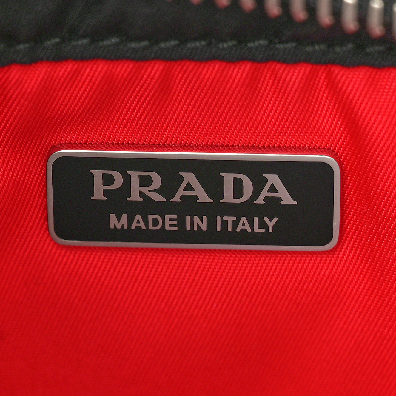 Prada Tessuto Nylon Pocket Small Cargo Tote Black Rosso 7 of 10