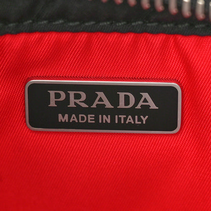 Prada Tessuto Nylon Pocket Small Cargo Tote Black Rosso 7 of 10