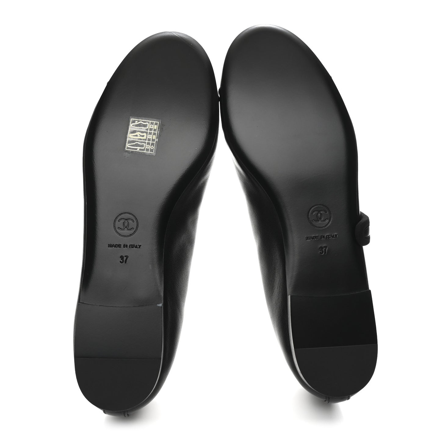 Lambskin Mary Jane Flats 37 Black