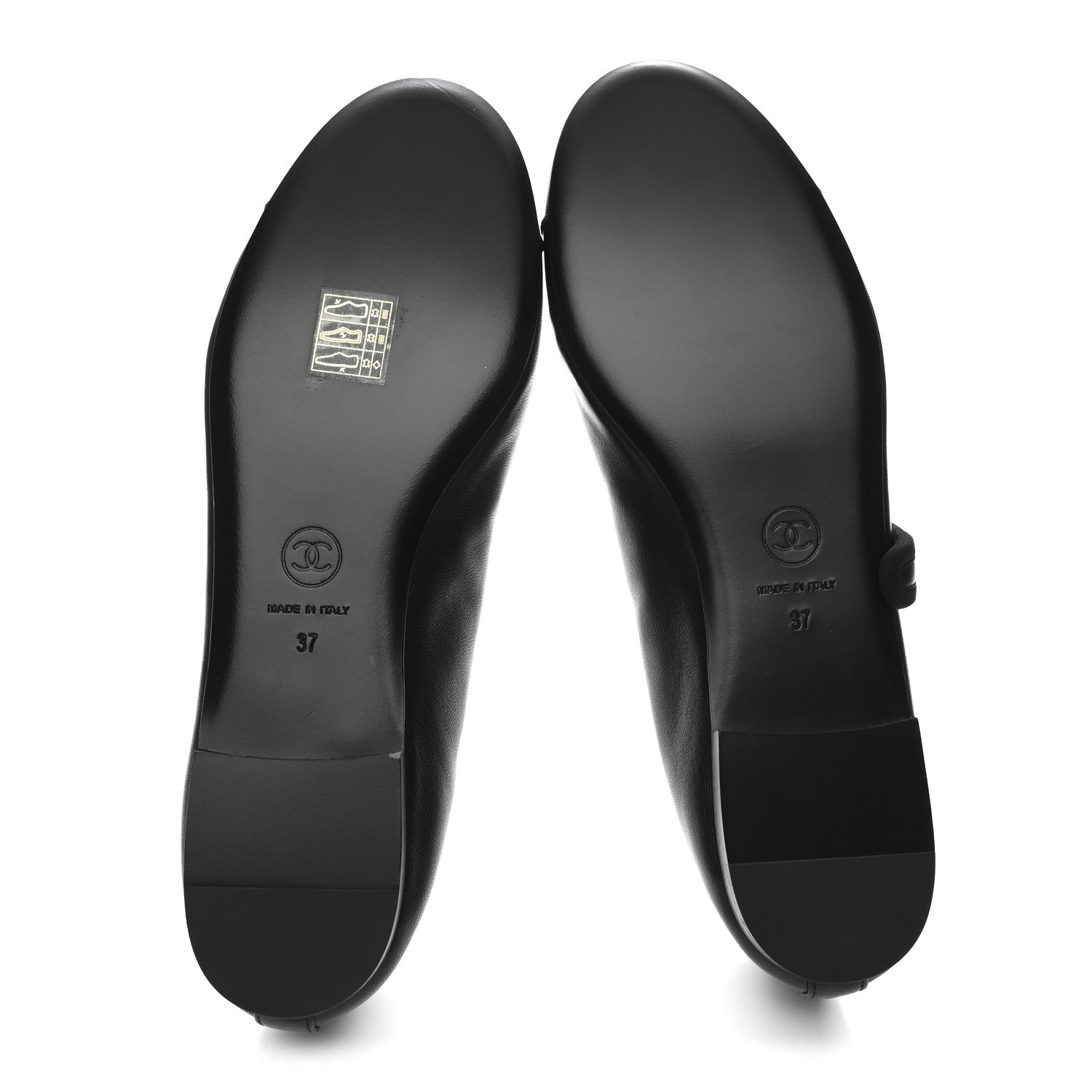 Chanel Lambskin Mary Jane Flats 37 Black 6 of 10