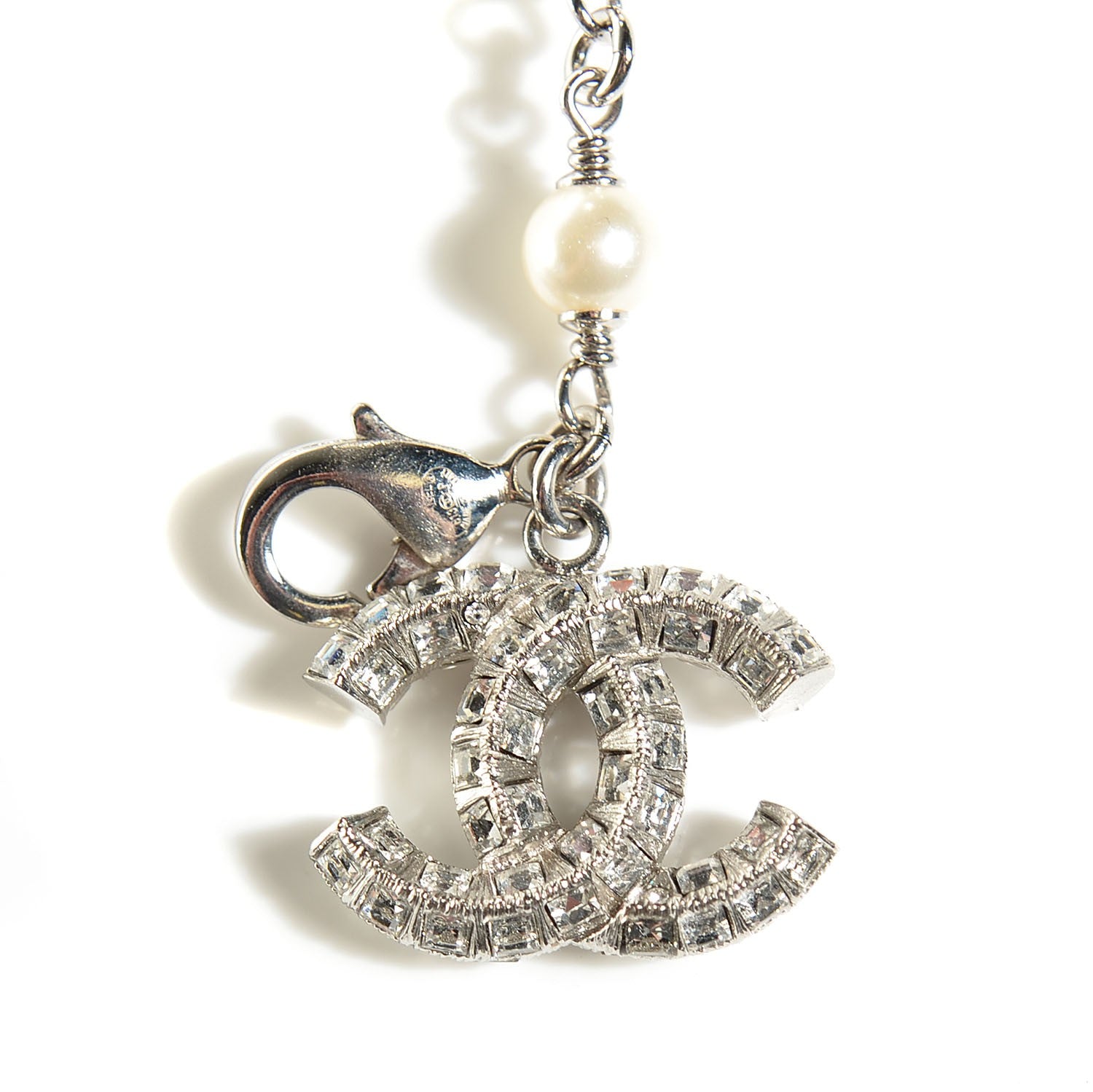 Chanel Baguette Crystal Pearl CC Bracelet Gold 3 of 6