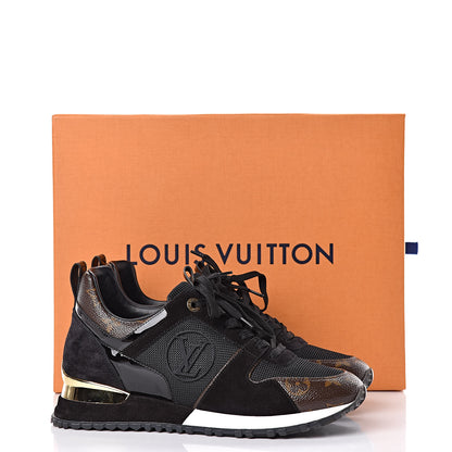 Louis Vuitton Suede Monogram Run Away Sneakers 38 Black 8 of 8