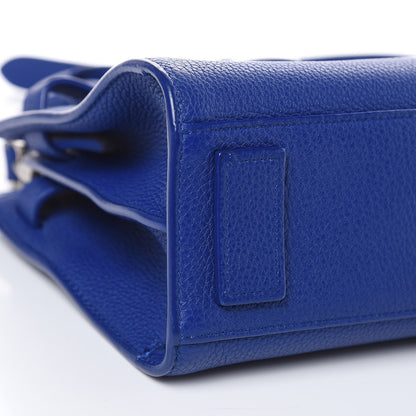 Saint Laurent Grained Calfskin Nano Supple Sac De Jour Flash Blue 8 of 12