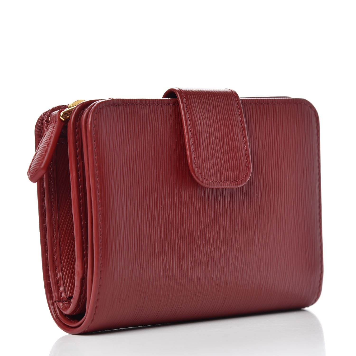 Prada Vitello Move Compact Wallet Lacca 3 of 7