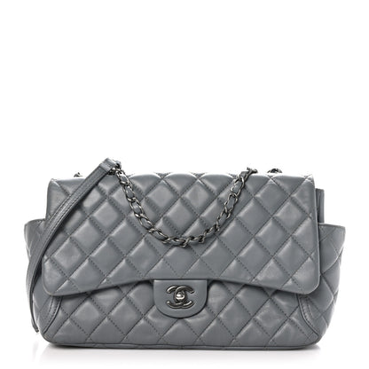 Chanel Lambskin Large Around Pockets Flap Dark Grey 1 of 10