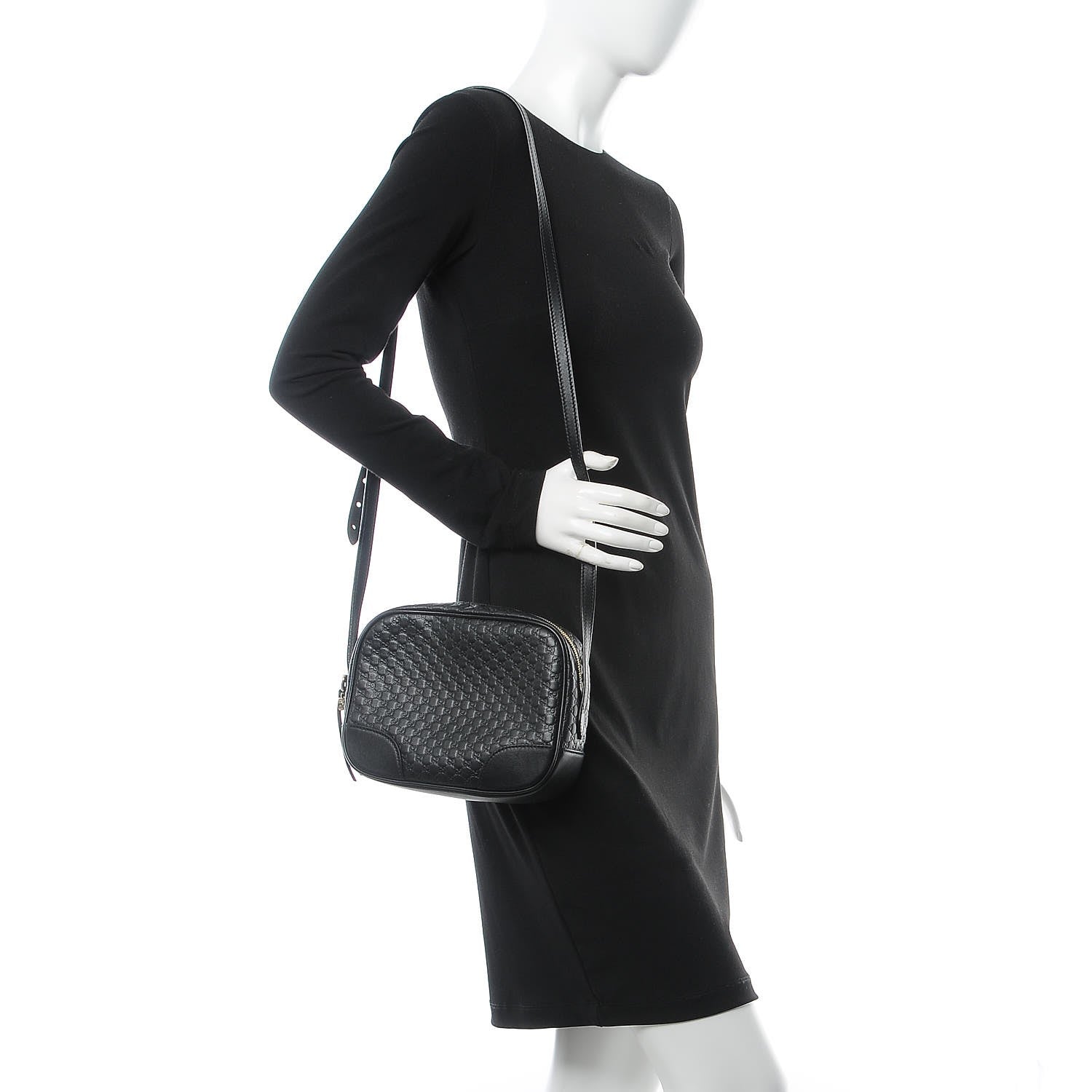 Gucci Microguccissima Mini Bree Messenger Bag Black 2 of 7