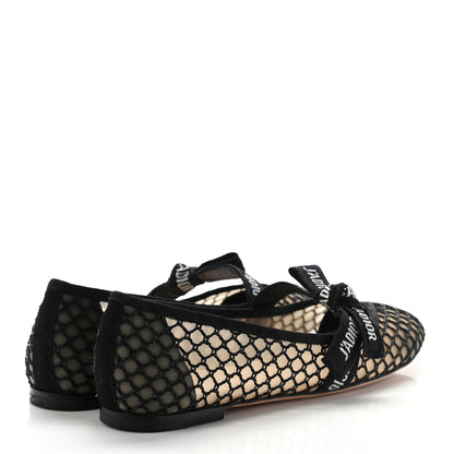 Christian Dior Resille Ribbon Miss J'Adior Ballet Flat 37 Black 4 of 7
