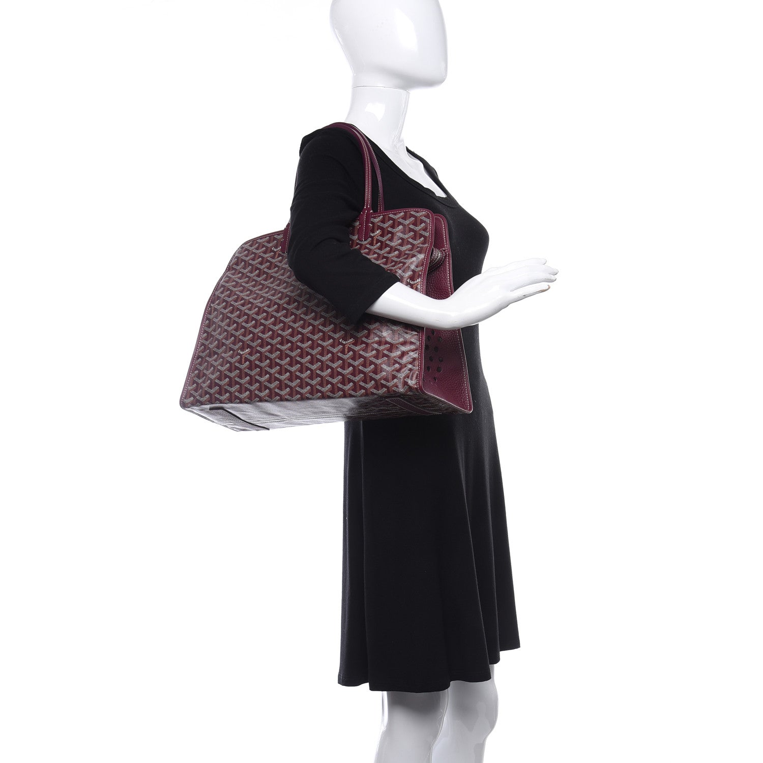 Goyard Goyardine Sac Hardy Pet Carrier PM Burgundy 2 of 9