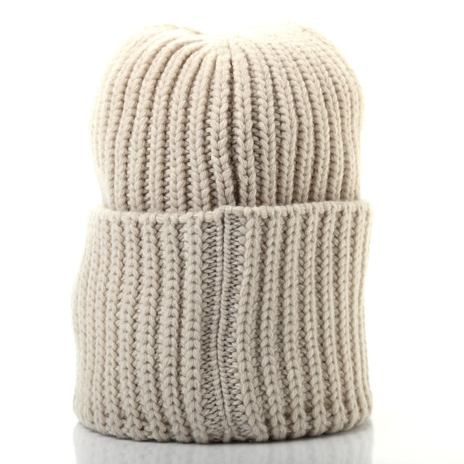 Chanel Wool Cashmere CC Beanie Hat White 3 of 4