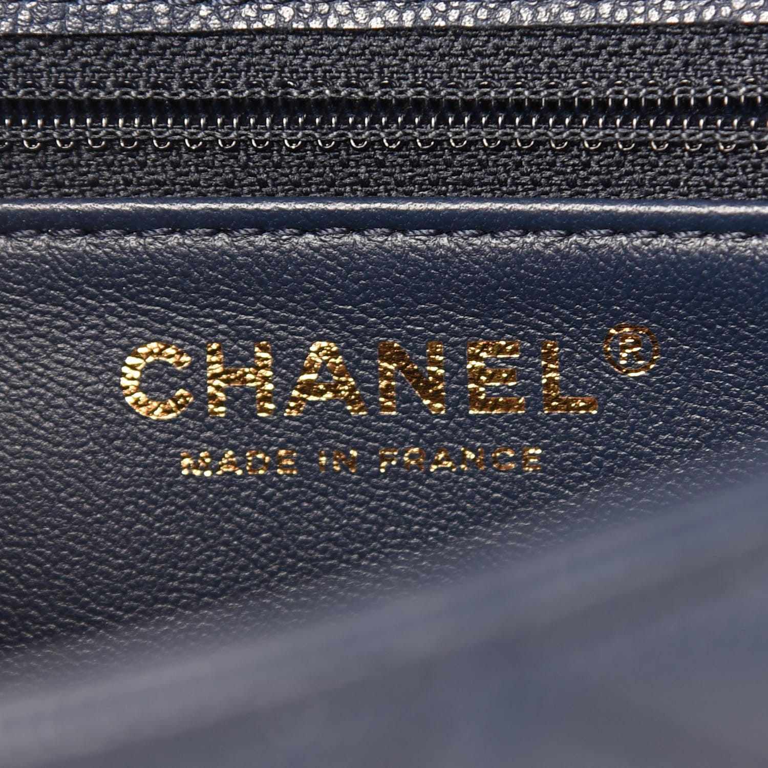 Chanel Caviar Quilted Medium Sweet Classic Flap Navy Blue 7 of 10