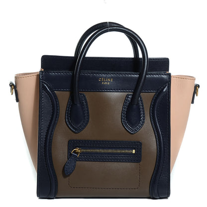 Celine Satin Calfskin Nano Tri-Color Luggage Anthracite 1 of 9