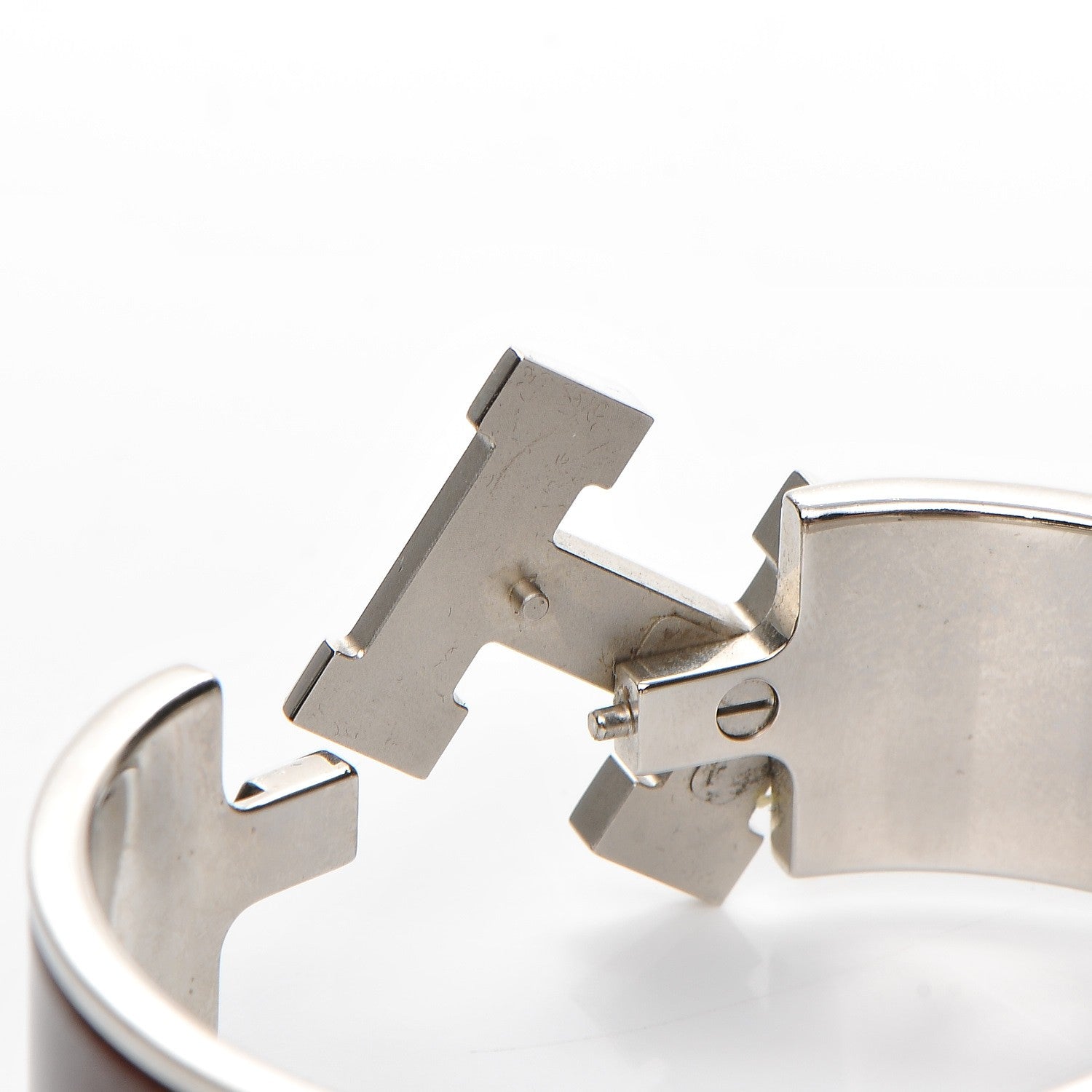 Hermes Enamel Wide Clic Clac H Bracelet PM Cacao 4 of 6