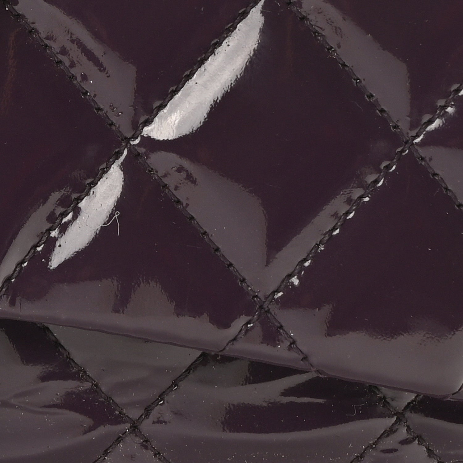 Chanel Patent Quilted Jumbo Single Flap Dark Purple 8 of 11