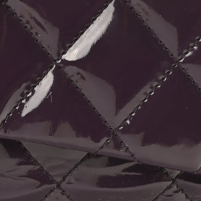 Chanel Patent Quilted Jumbo Single Flap Dark Purple 8 of 11