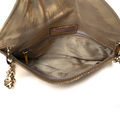 Jimmy Choo Metallic Calfskin Envelope Clutch Gold 5 of 14