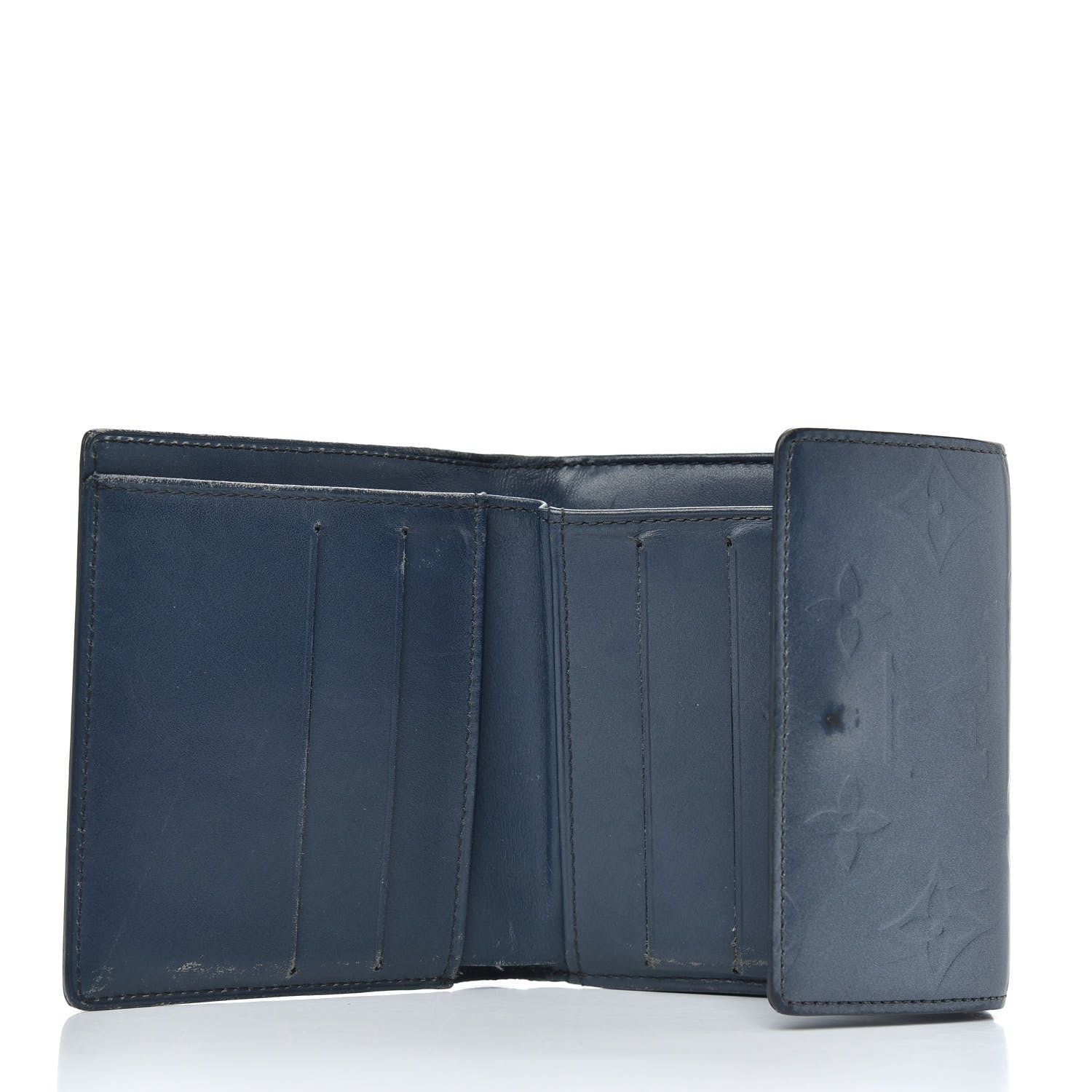 Louis Vuitton Mat Monogram Elise Wallet Blue 5 of 11