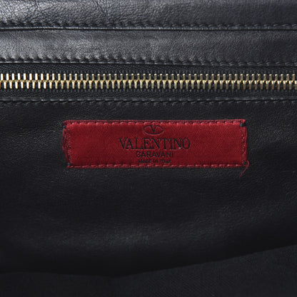 Valentino Garavani Vitello Small Rockstud Tote Black 9 of 10