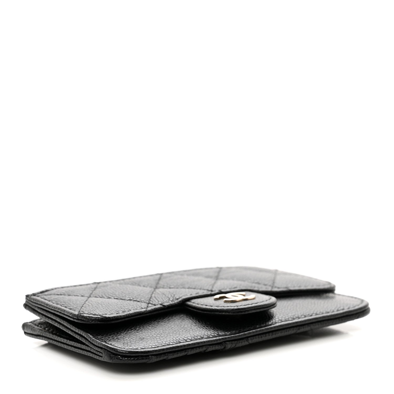 Chanel Caviar Quilted Flap Zip Card Holder Black 4 of 8