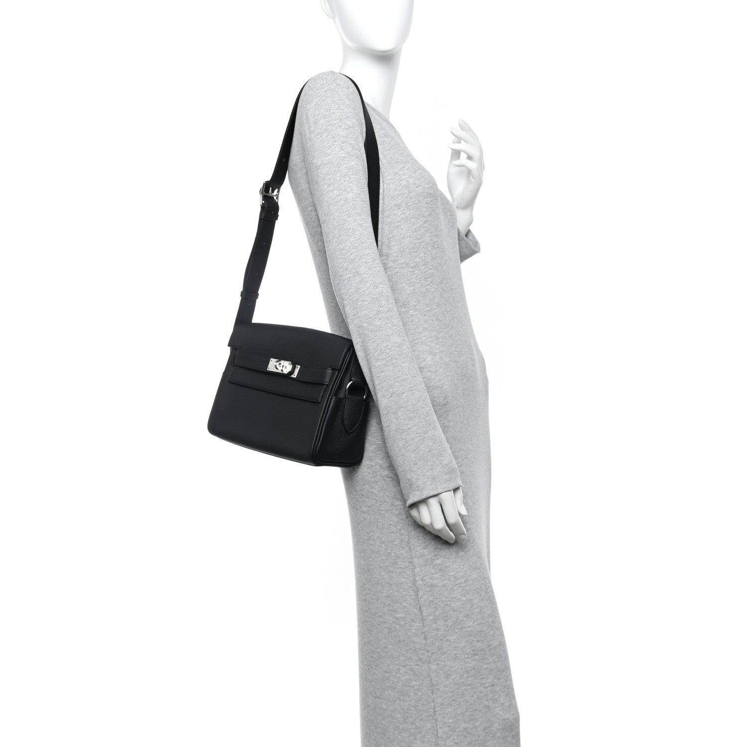 Hermes Togo Kelly Messenger PM Black 2 of 10