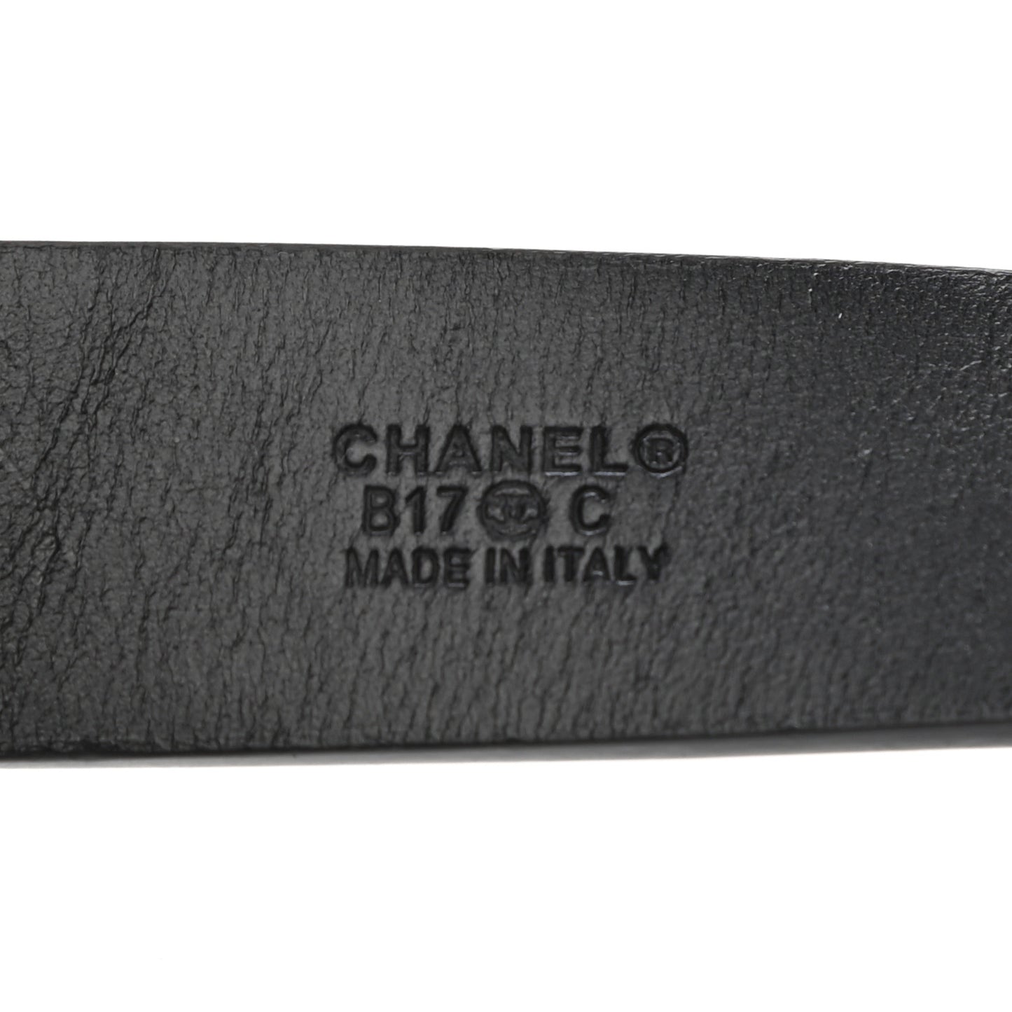 Calfskin Baguette Crystal CC Belt 70 28 Black