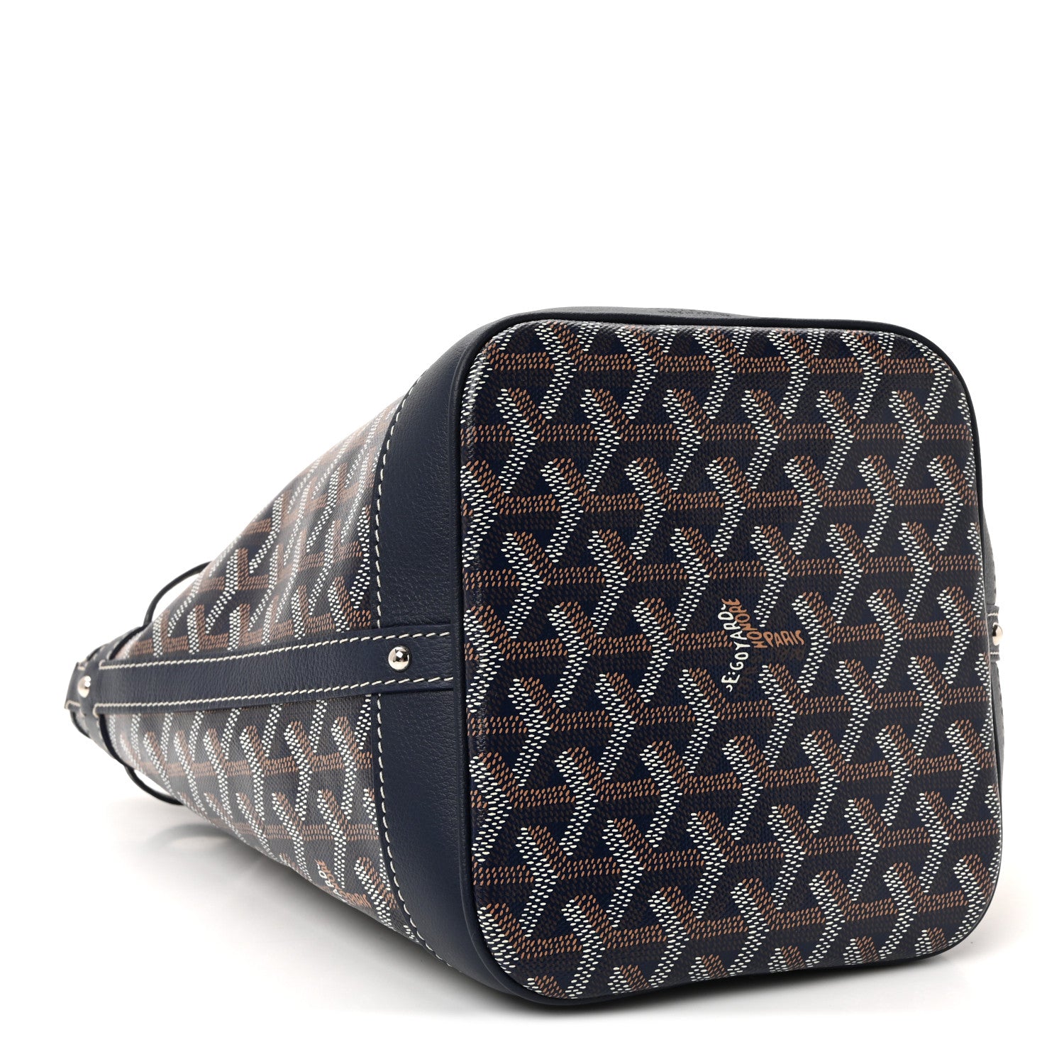 Goyard Goyardine Petit Flot Bucket Bag PM Navy 4 of 9