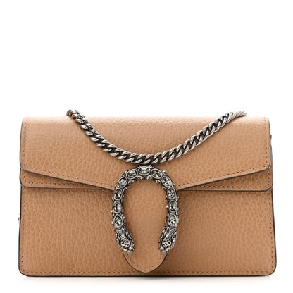 Gucci Dollar Calfskin Crystal Super Mini Dionysus Shoulder Bag Natural Tan Black Diamond 1 of 9