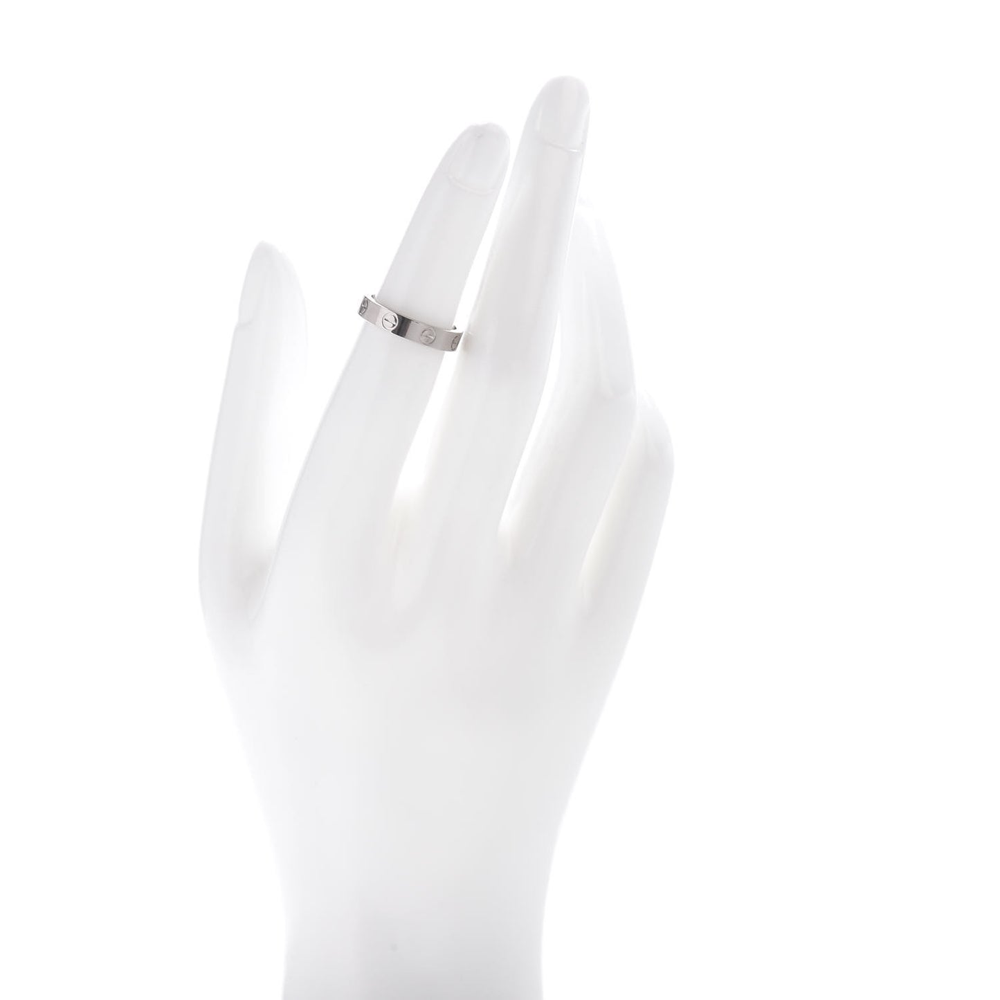 18K White Gold 3.5mm LOVE Wedding Band Ring 49 5