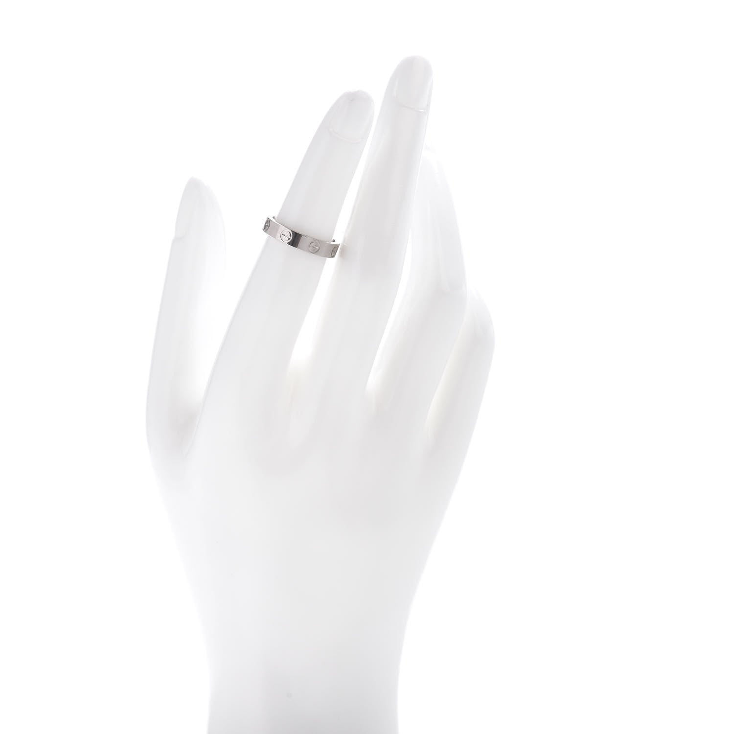 Cartier 18K White Gold 3.5mm LOVE Wedding Band Ring 49 5 2 of 4
