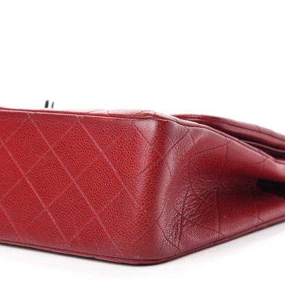 Chanel Caviar Quilted Jumbo Double Flap Dark Red 7 of 13