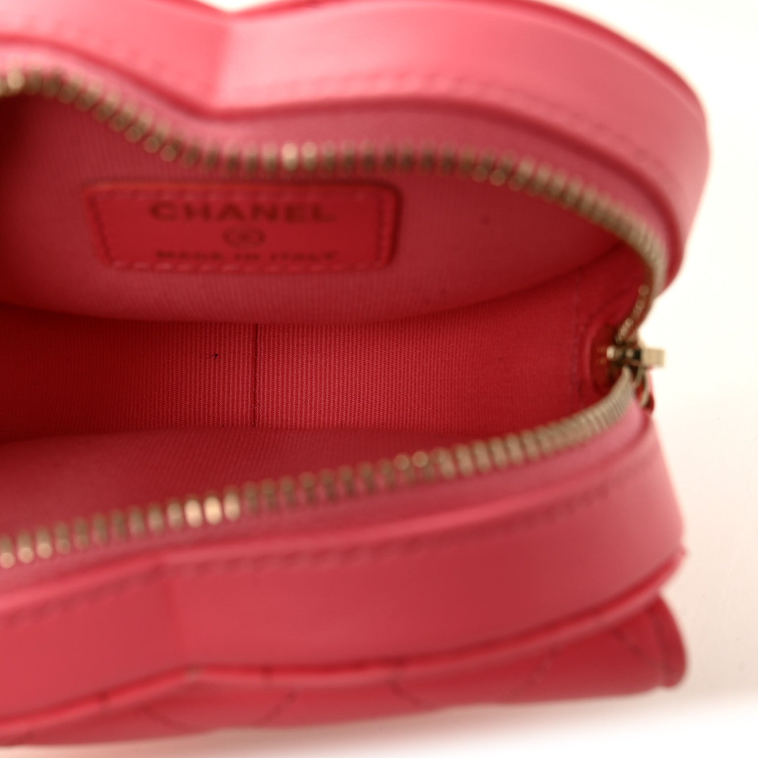 Chanel Lambskin Quilted CC In Love Heart Waist Belt Bag With Chain Pink 5 of 11