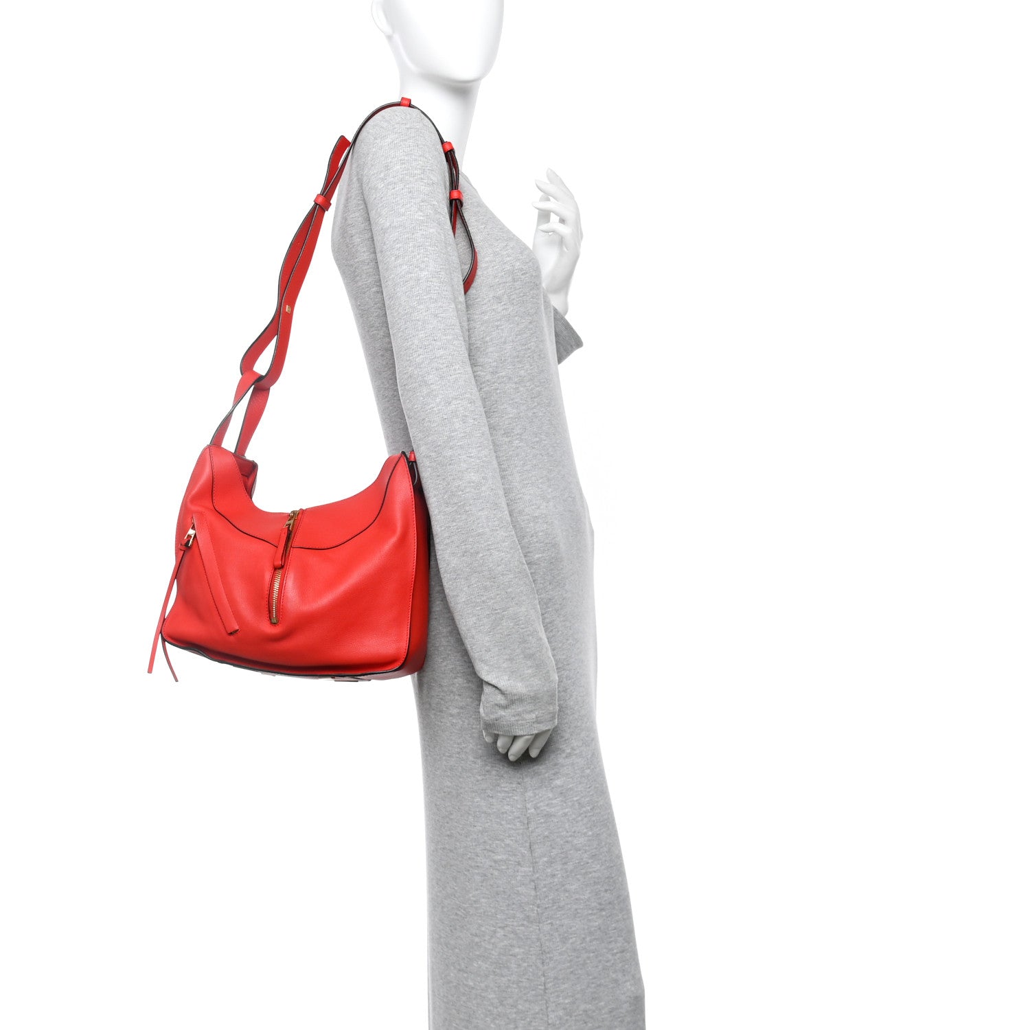 Loewe Calfskin Small Hammock Shoulder Bag Scarlet Red 2 of 11