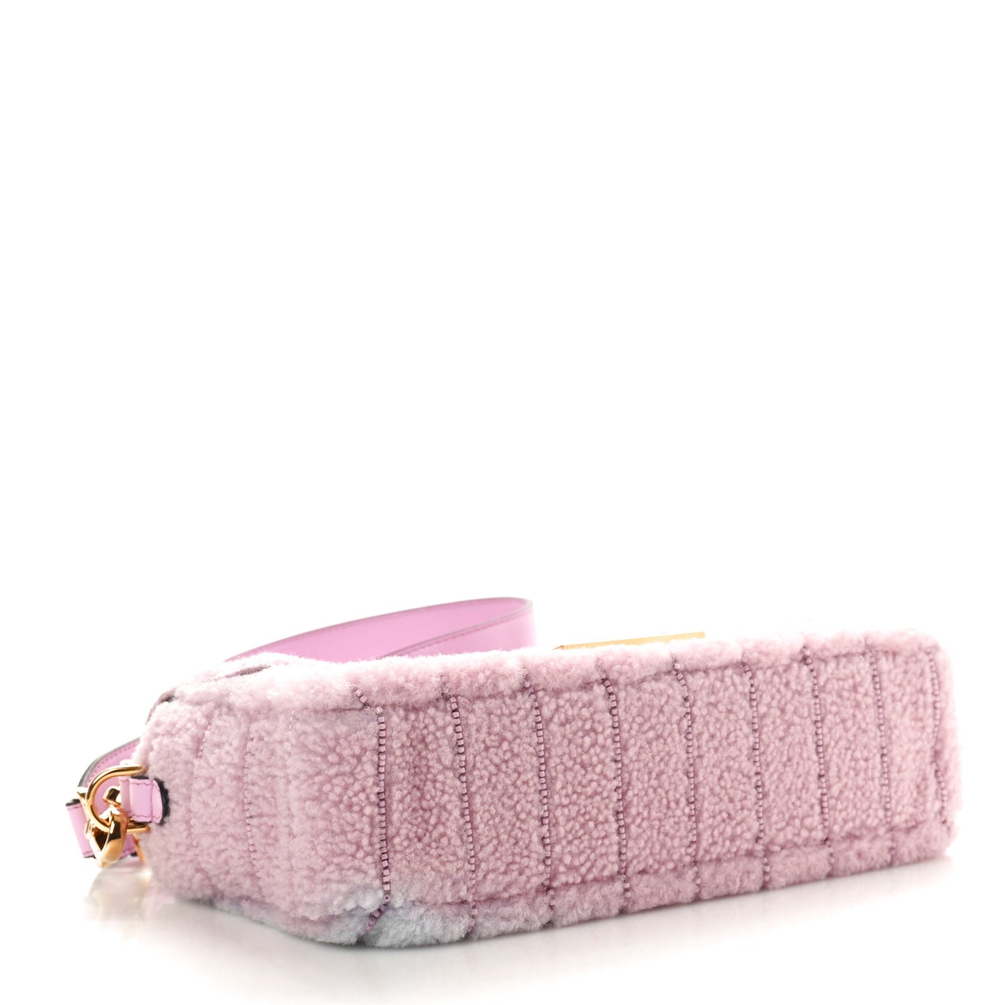 Sheepskin Crystal Beaded Baguette Violet