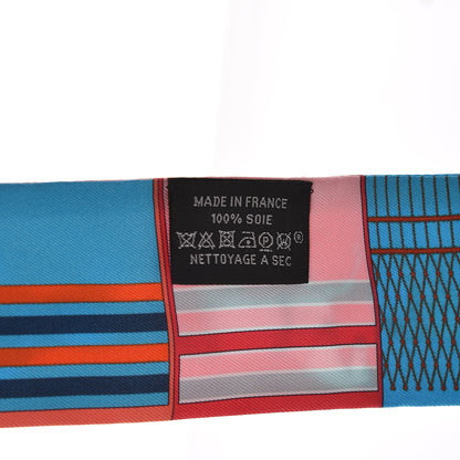 Hermes Silk Couvertures Nouvelles Twilly Blanc Vert Orange 4 of 5