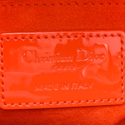 Christian Dior Patent Cannage Mini Lady Dior Orange 6 of 11
