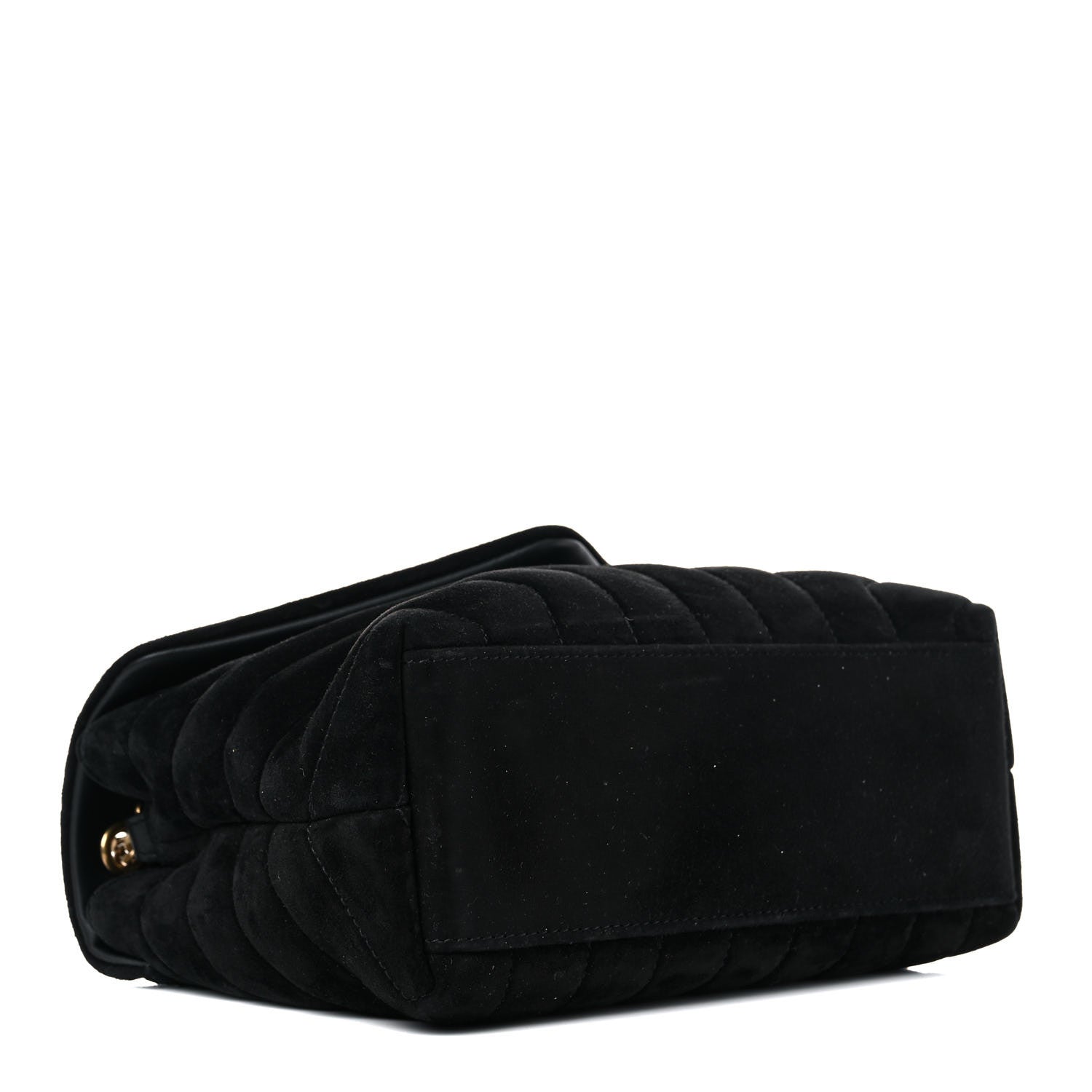 Saint Laurent Suede Calfskin Y Quilted Monogram Small Loulou Chain Satchel Black 4 of 14