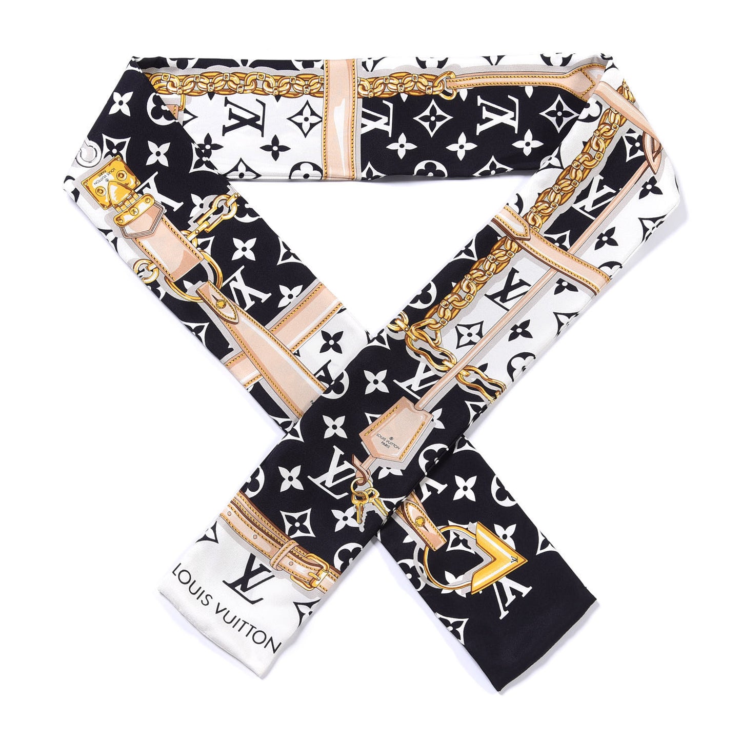 Silk Monogram Confidential Bandeau Black