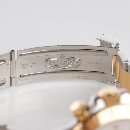 Rolex Stainless Steel 18K Yellow Gold Mother of Pearl 40mm Oyster Perpetual Cosmograph Daytona Watch 116523 7 of 9