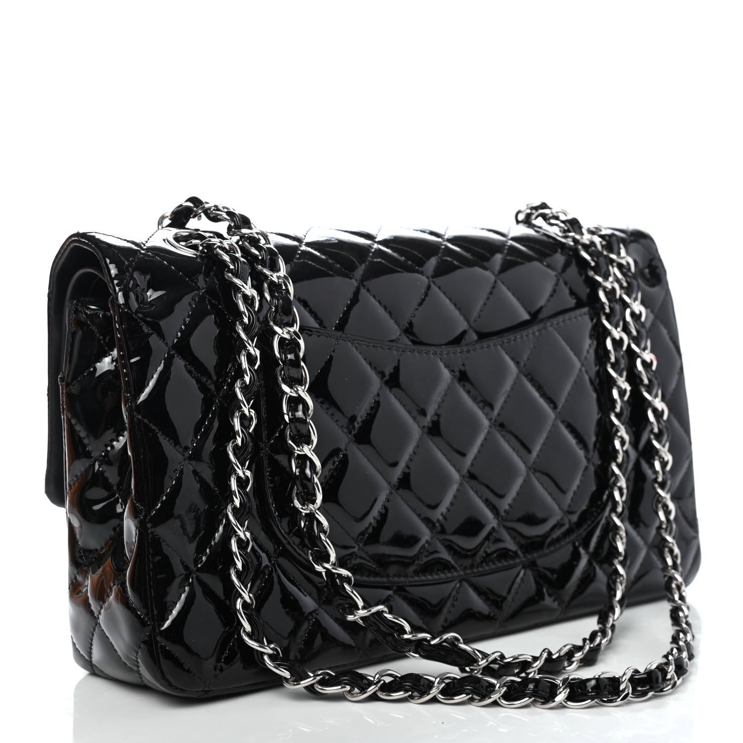 Chanel Patent Quilted Medium Double Flap Black 2 of 4