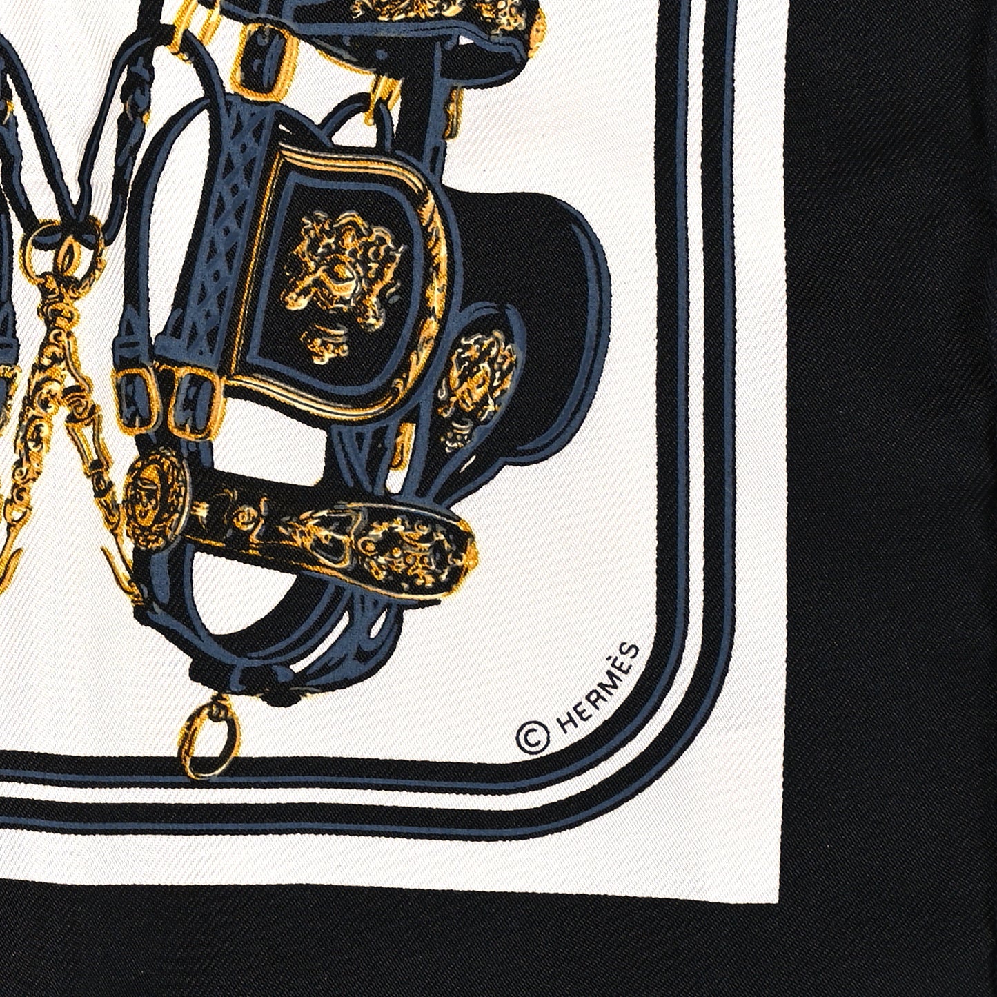 Silk Brides de Gala Nano Scarf 20 Black White Or