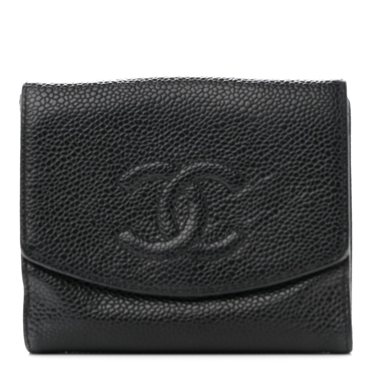 Caviar Timeless CC Compact French Wallet Black