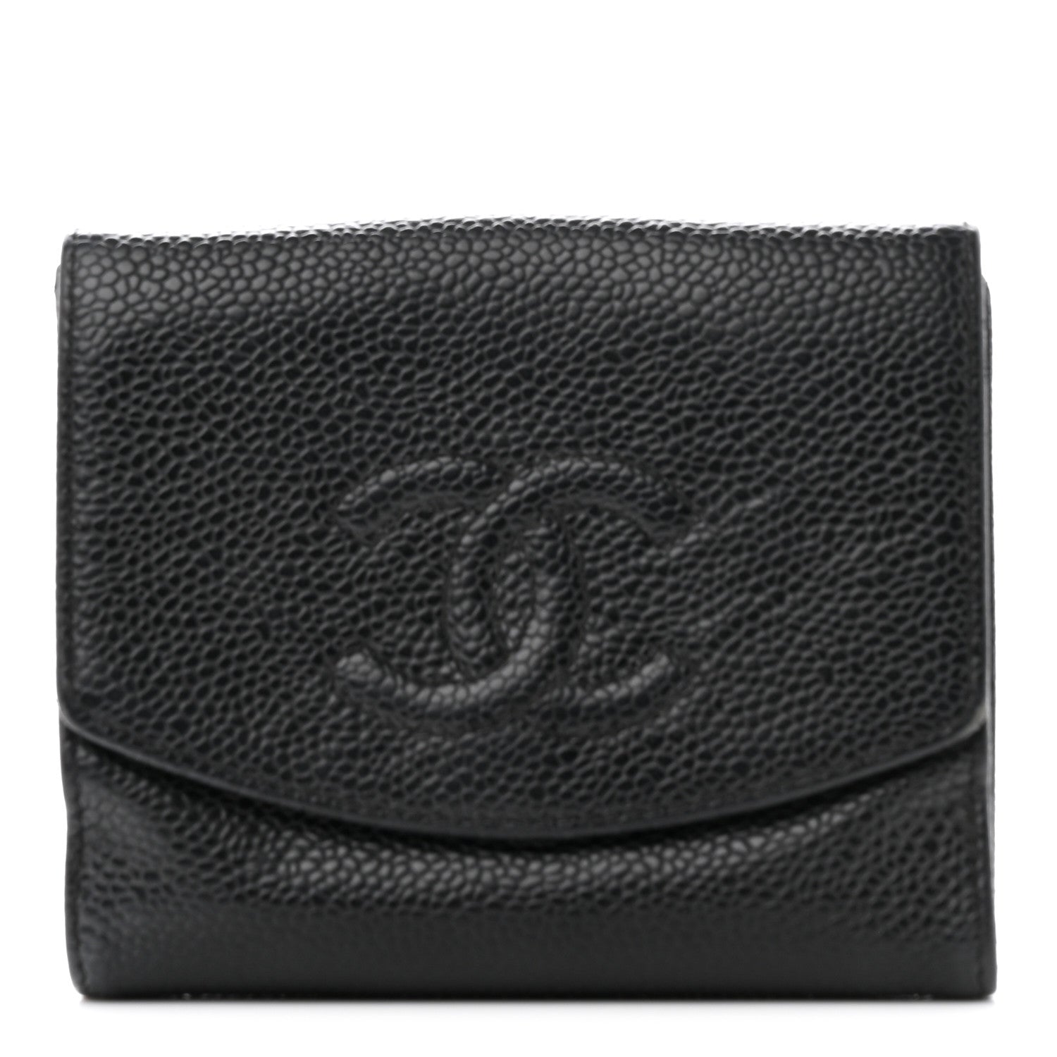 Chanel Caviar Timeless CC Compact French Wallet Black 1 of 13