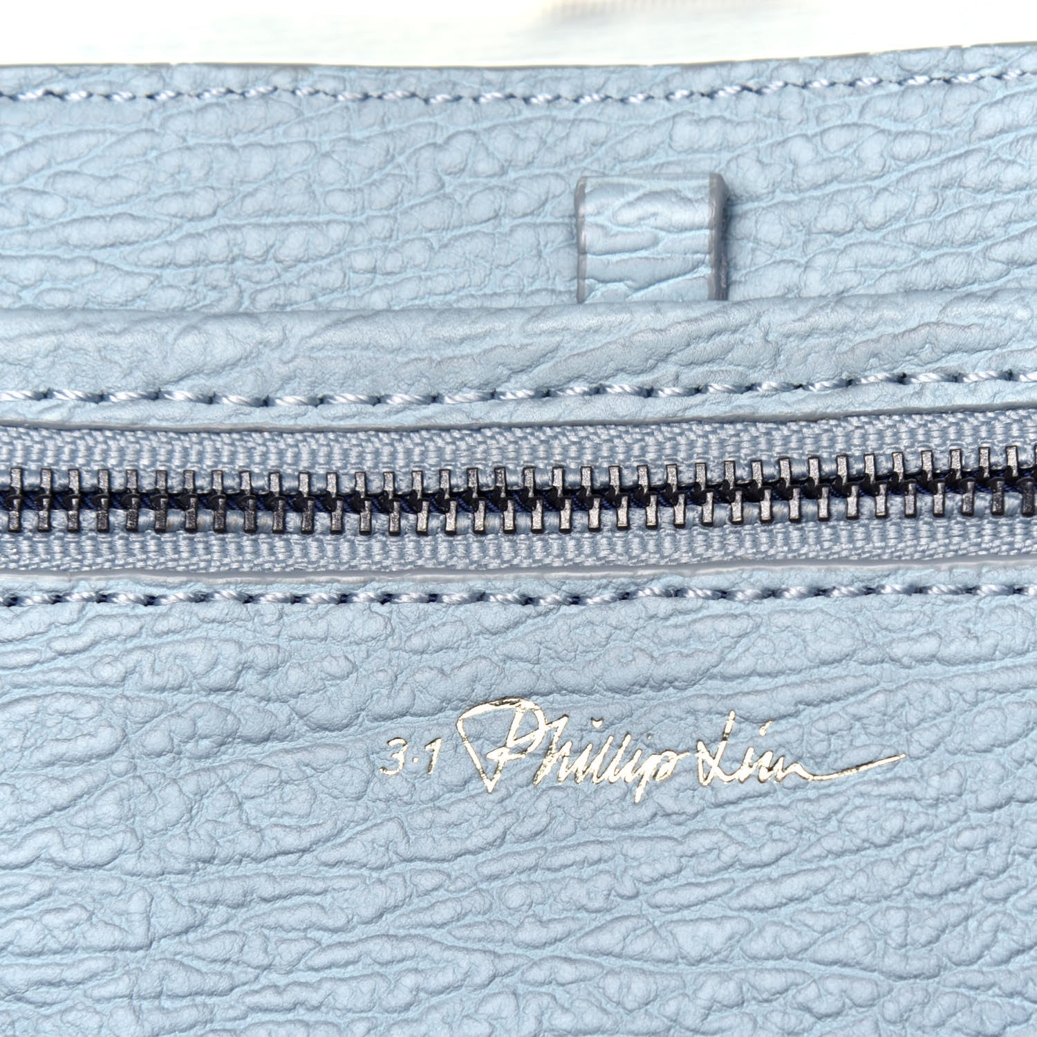 3.1 Phillip Lim Textured Calfskin Medium Pashli Satchel Light Blue 7 of 10