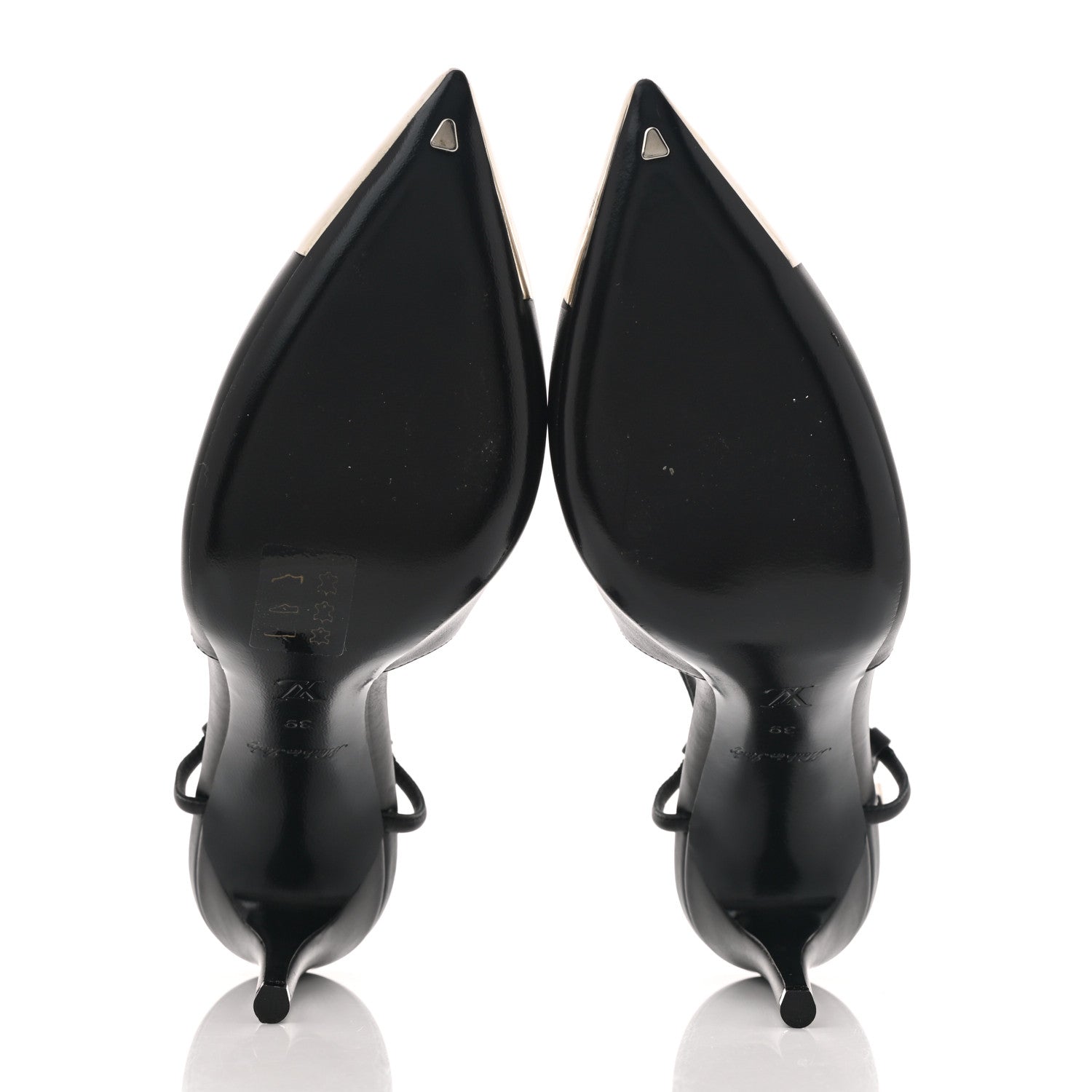 Louis Vuitton Calfskin Urban Twist Slingback Pumps 39 Black 5 of 8