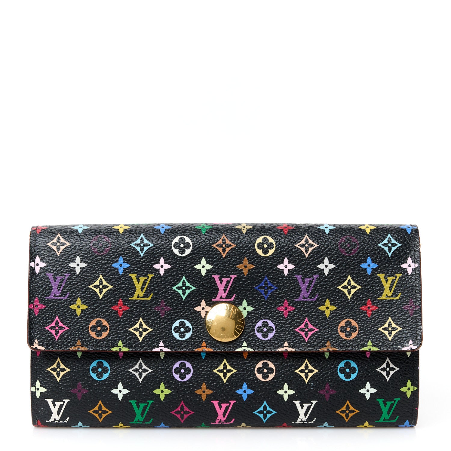 Louis Vuitton Monogram Multicolor Sarah Wallet Black Grenade 1 of 10
